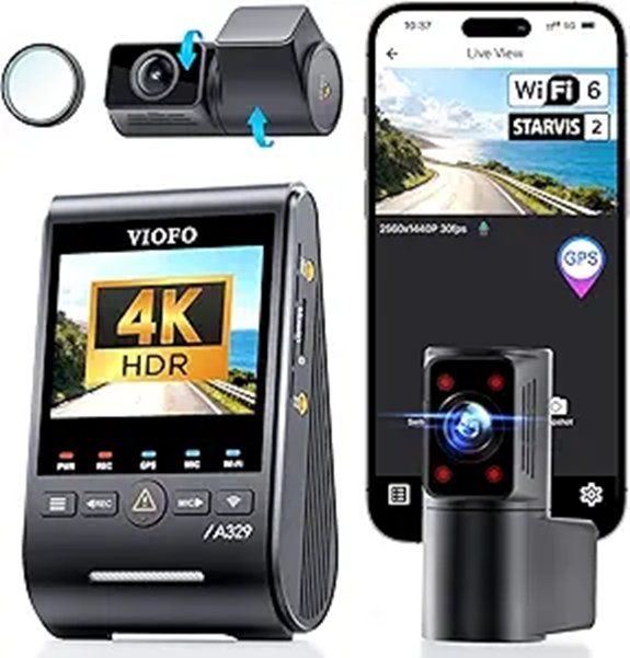 VIOFO A329S 4K 3 Channel Dash Cam