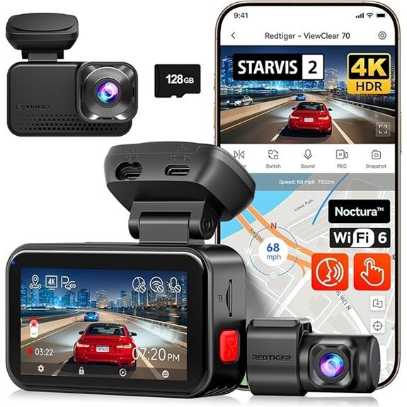 REDTIGER ViewClear 70 4K Dash Cam