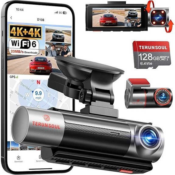 4K Dash Cam with WiFi and Night Vision