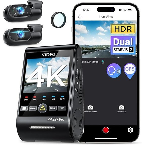 VIOFO A229 Pro 3 Channel 4K HDR Dash Cam