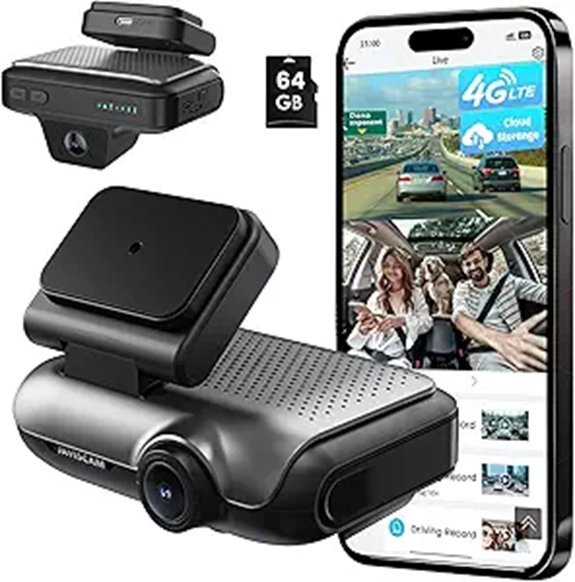 4G Dual 2K Dash Cam with Live View and GPS