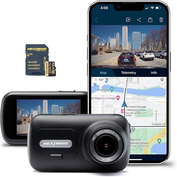 Nextbase 322GW Dash Cam with 32G Micro SD Card