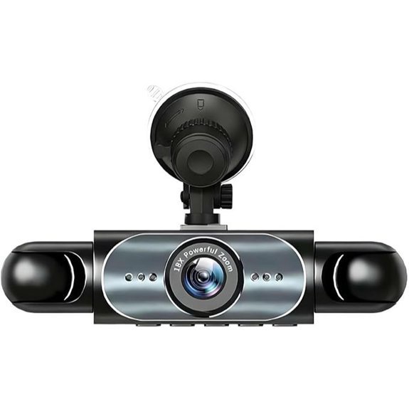 Battery Powered 4 Channel Dash Cam with 64GB Card
