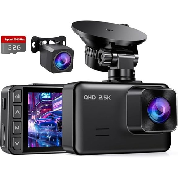 Dash Cam Front and Rear with 32GB Card