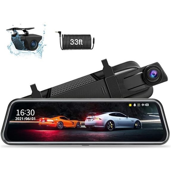 Upgraded 10'' Rear View Mirror Dash Cam