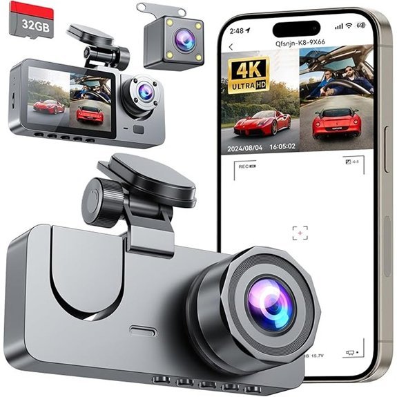 Dash Cam 4K Full UHD with Night Vision