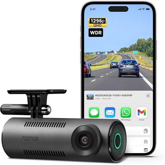 70mai Dash Cam M310 with Built-in WiFi