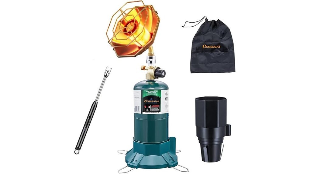 adjustable flame camping heater