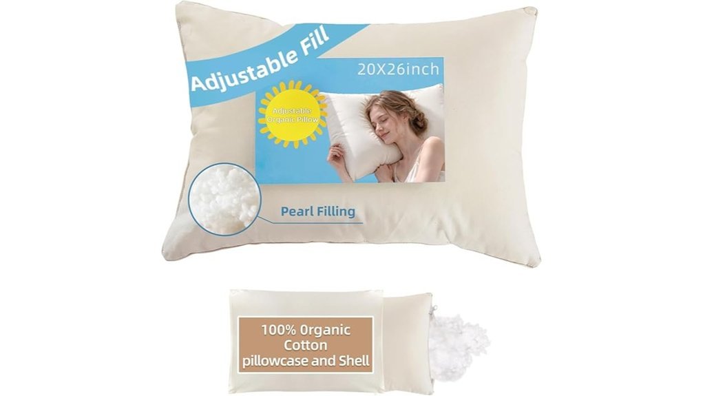 adjustable organic pillow comfort