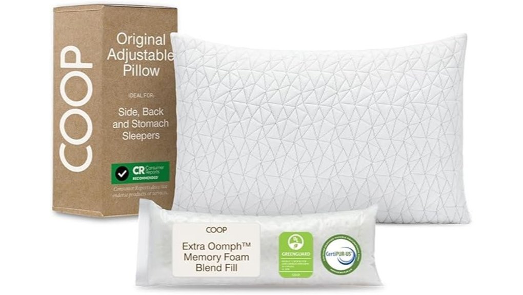 adjustable queen memory pillow