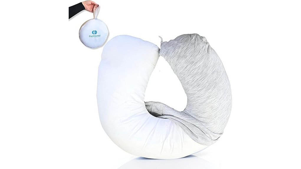 bamboo covered travel neck pillow
