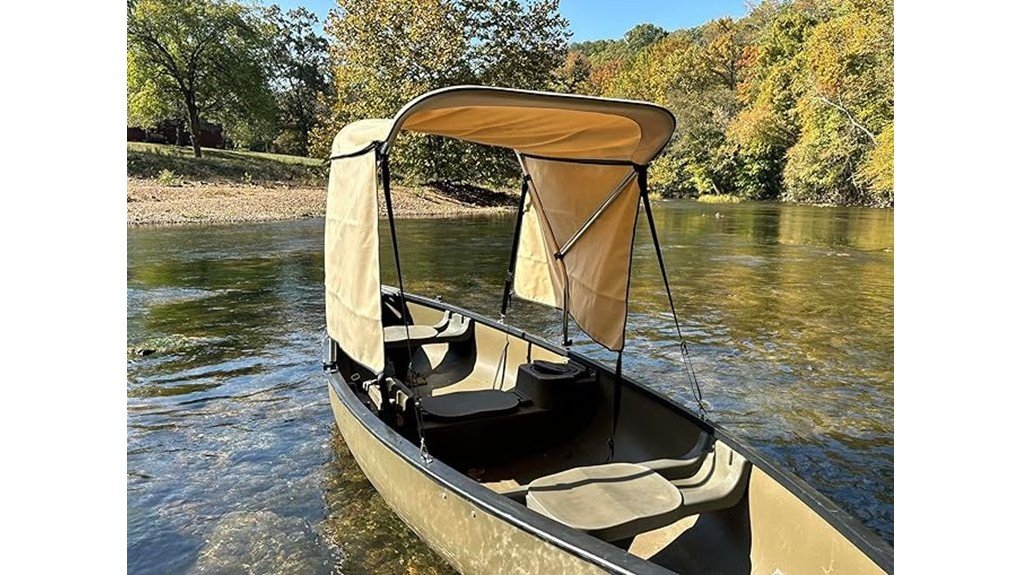 beige canoe sun shade