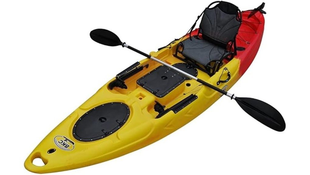 blue camo fishing kayak