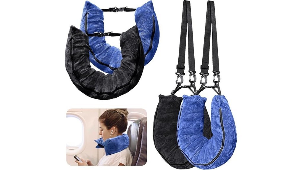blue velvet travel pillows