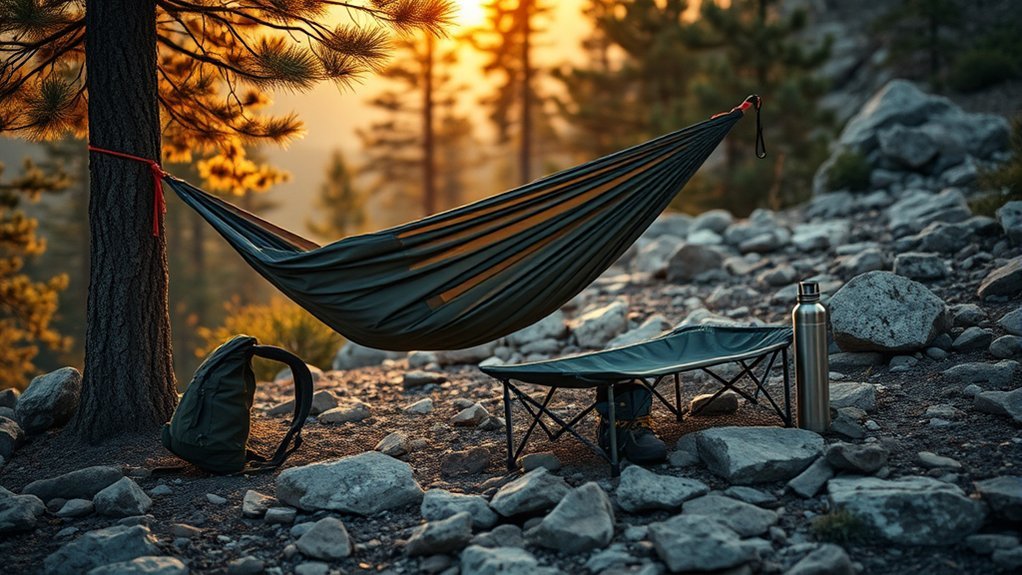 camping comfort on rocky ground