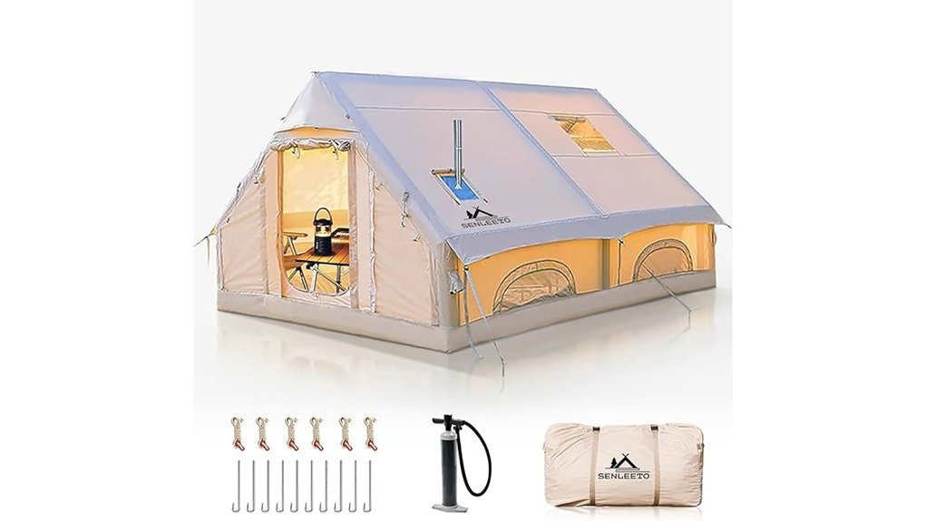 camping tent with stove