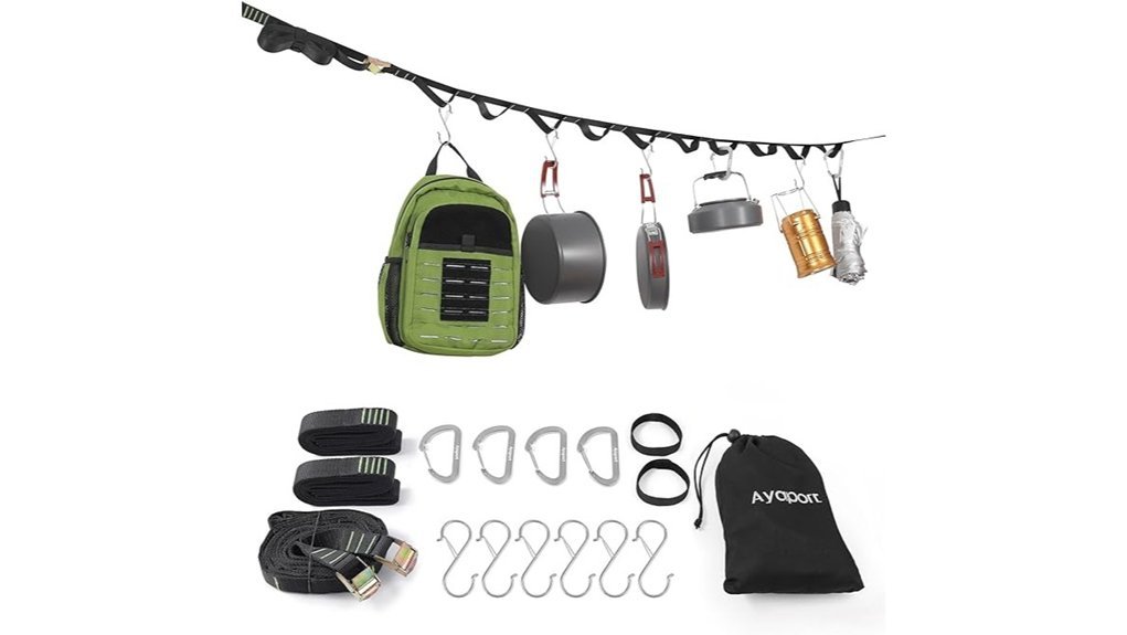 campsite storage strap hooks