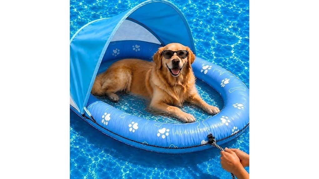 canine float with shade