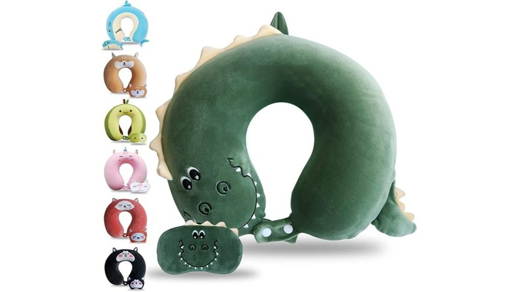 cartoon themed travel neck pillow