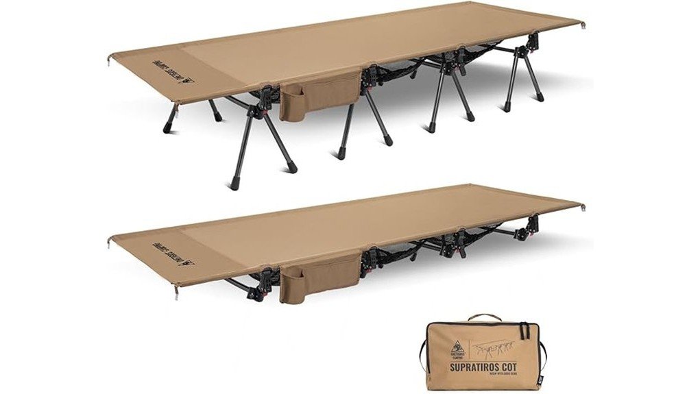 comfortable and portable camping cot