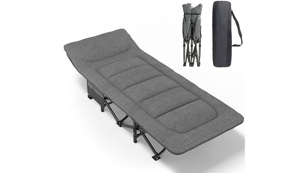 comfortable camping cot set