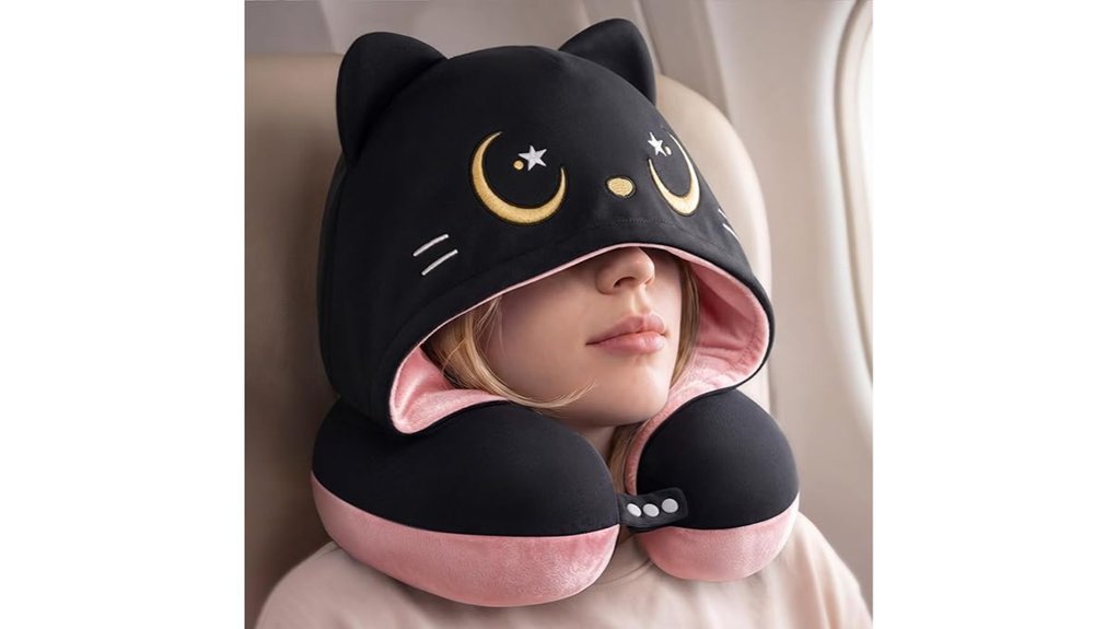 comfortable hooded travel pillow