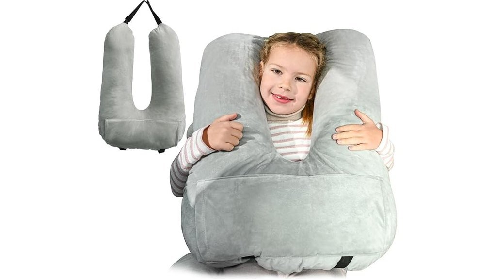 comfortable travel pillow gray