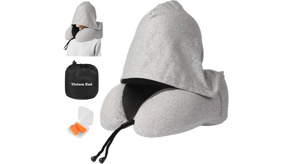 comfortable travel pillow hood