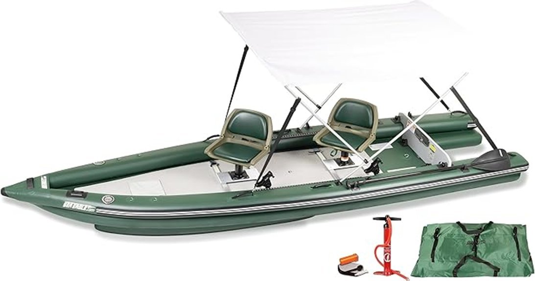 compact inflatable fishing boat