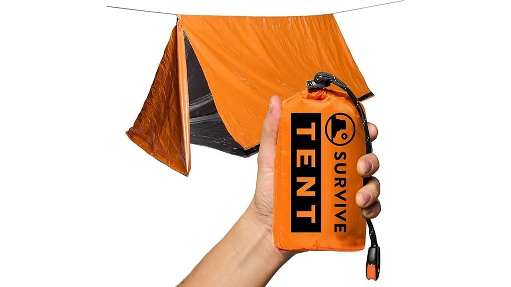 compact mylar survival shelter