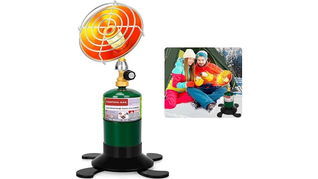 compact propane camping heater