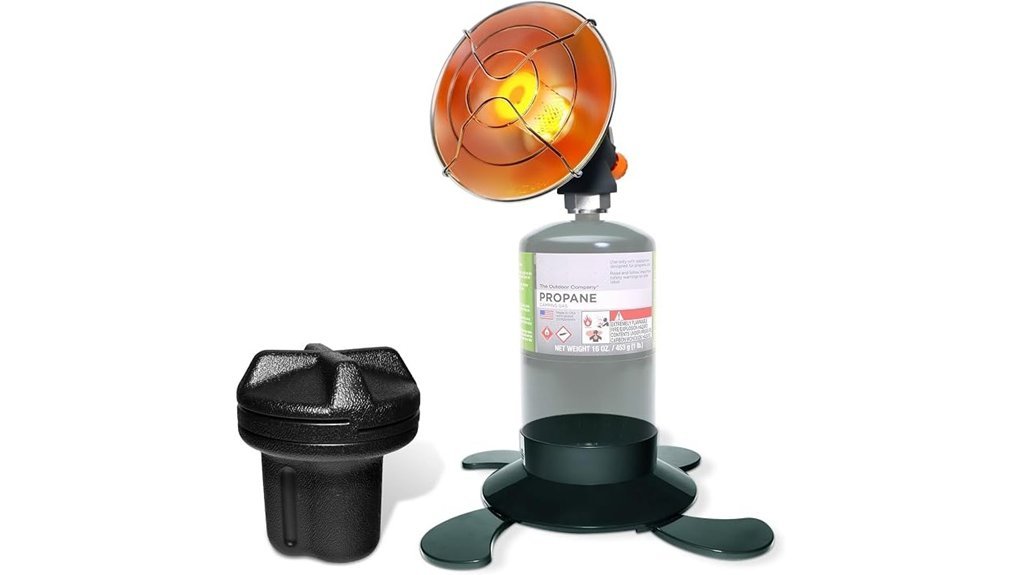 compact propane camping heater