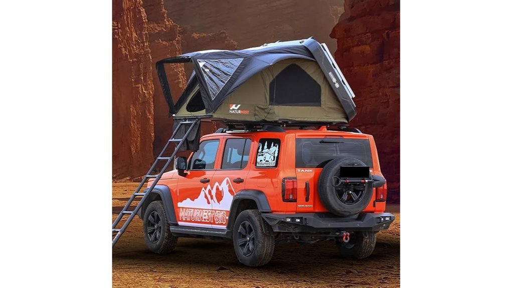 compact rooftop camping tent