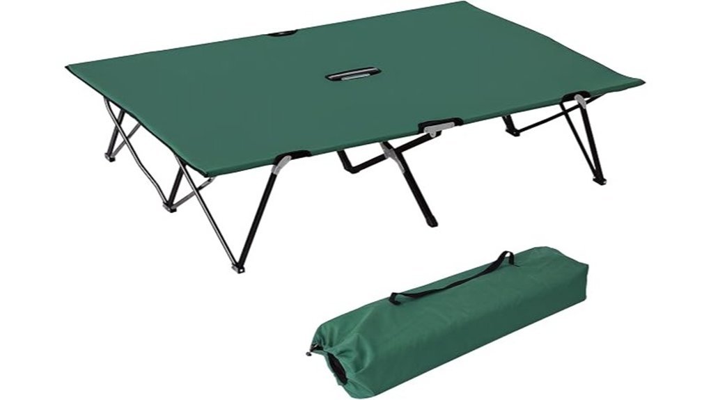 compact two person camping cot