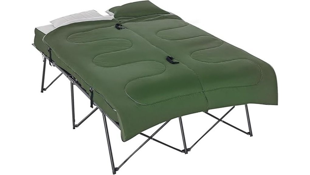 compact two person camping cot