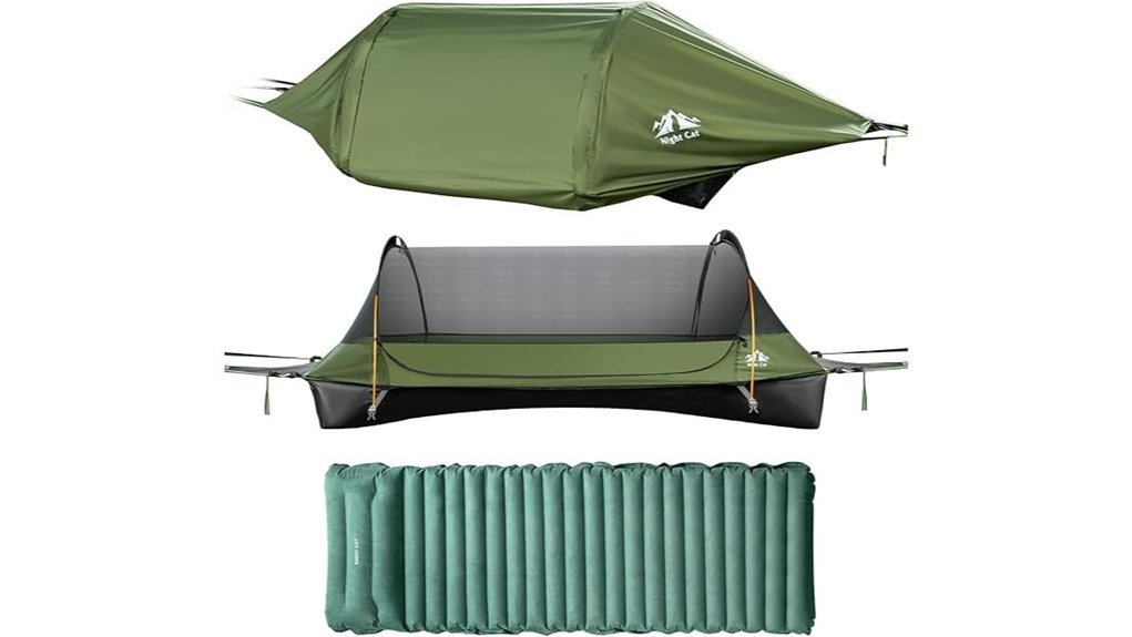 cozy cat camping setup