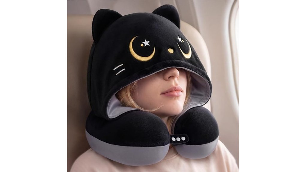 cozy travel pillow hood