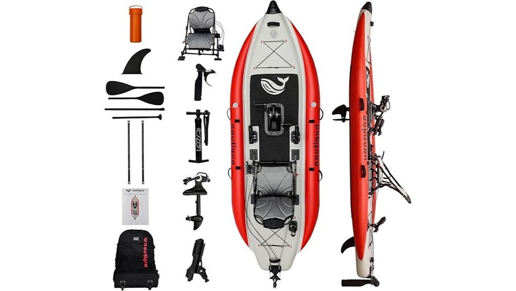 deluxe inflatable paddleboard kayak