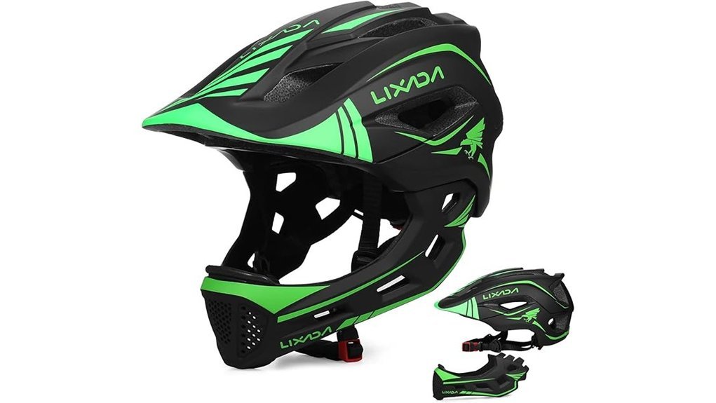 detachable full face helmet