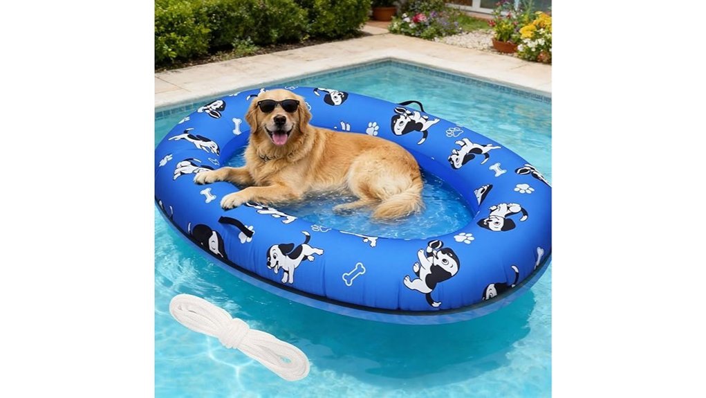 dog float raft with handle