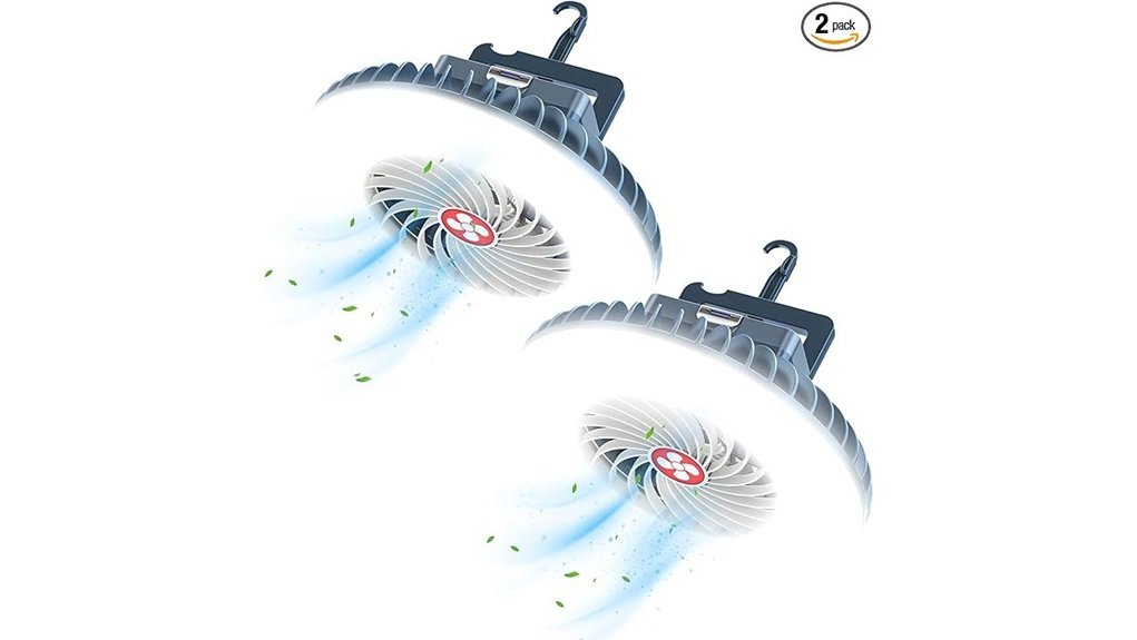 dual portable camping fans