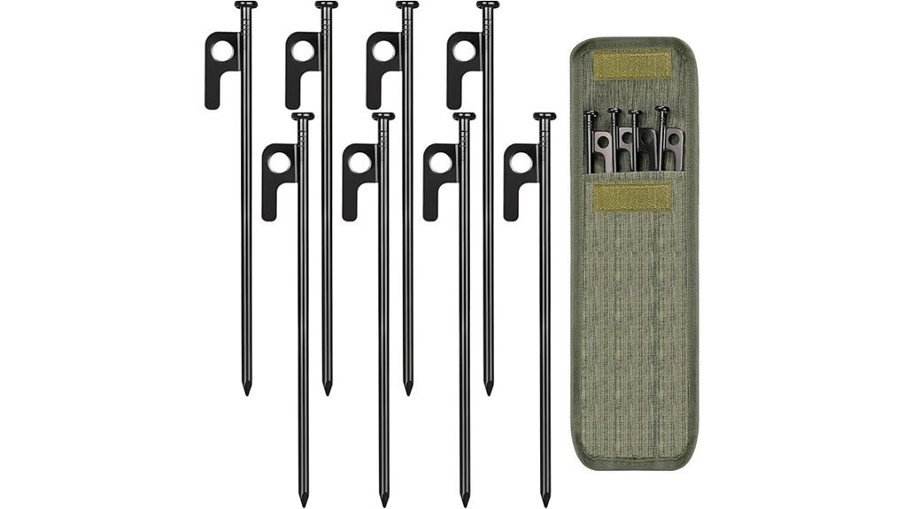 durable steel tent stakes