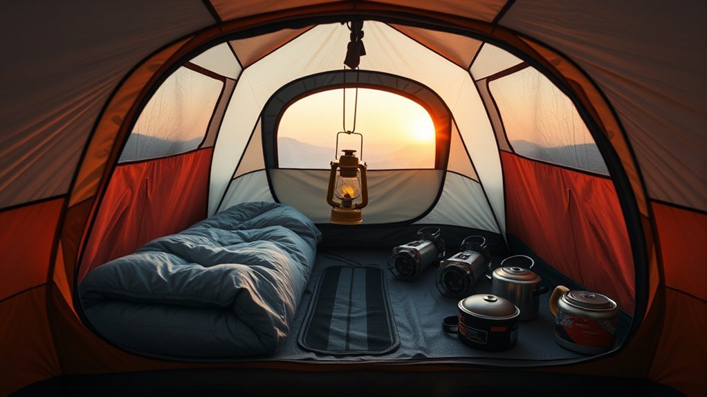 efficient camping tent organization