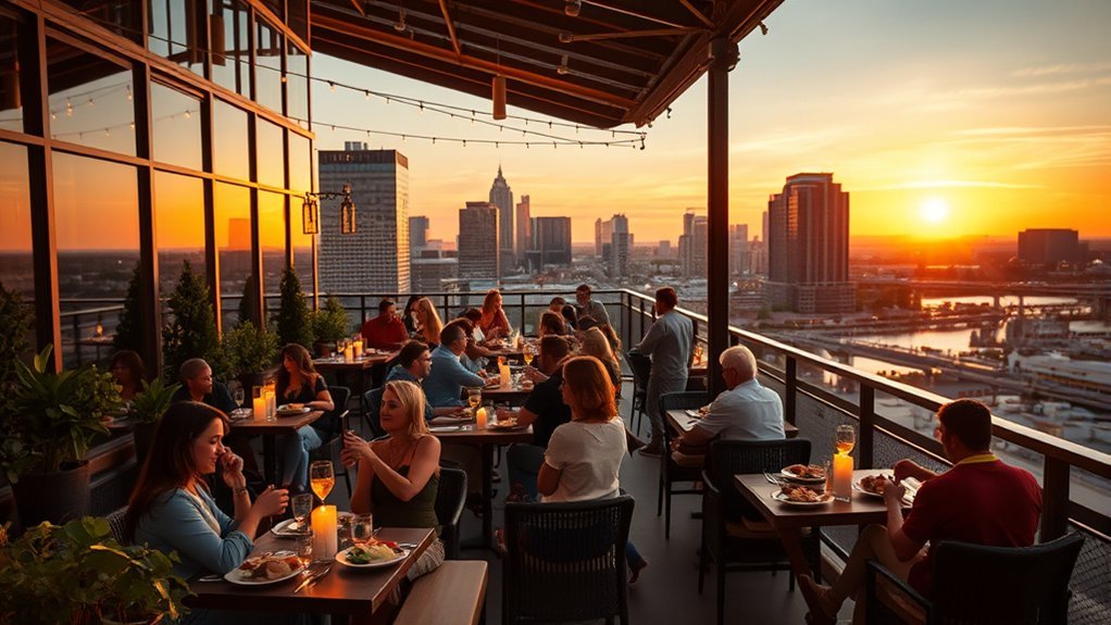 elevated dining with views