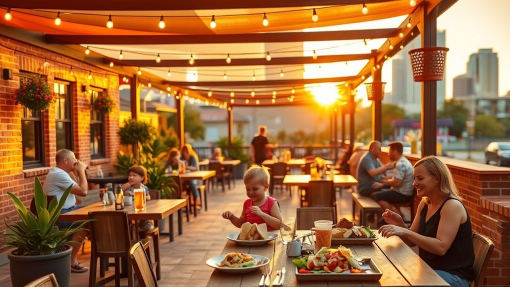 family friendly outdoor dining