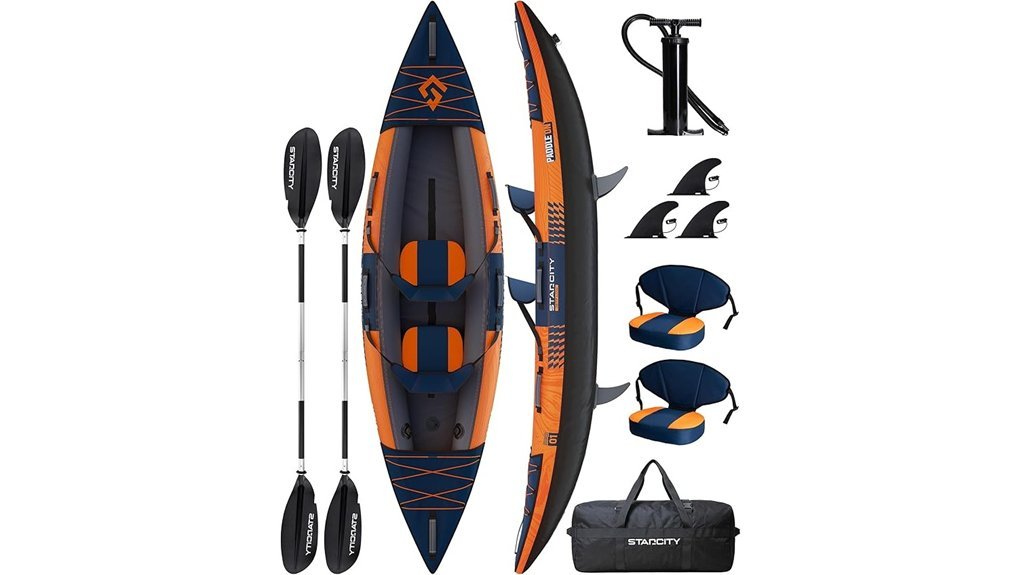 fishing tandem inflatable kayak