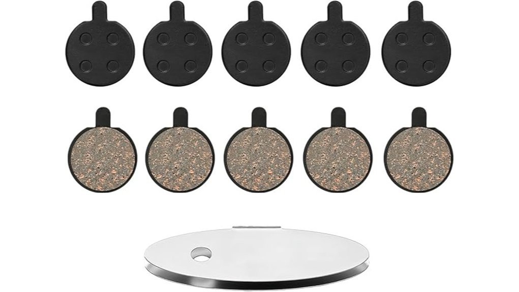 five pairs of pads