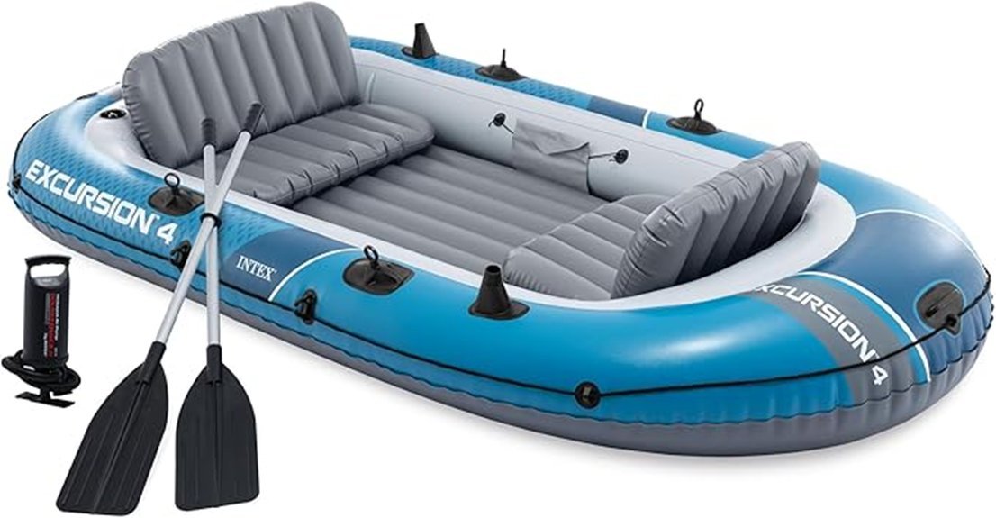 four person inflatable boat