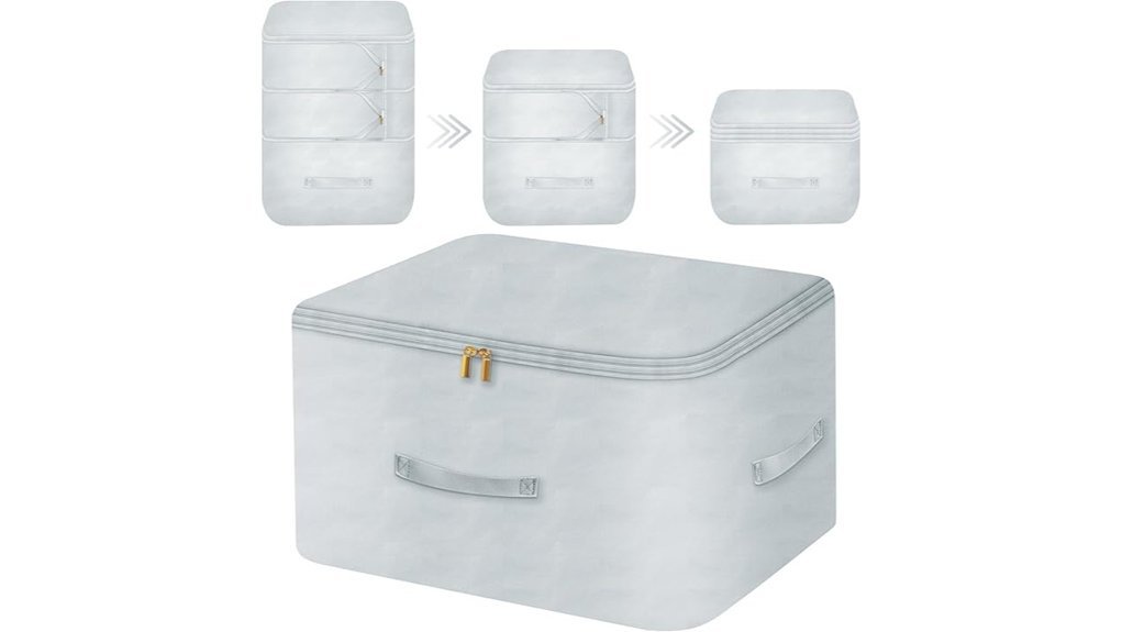 gray xl comforter storage