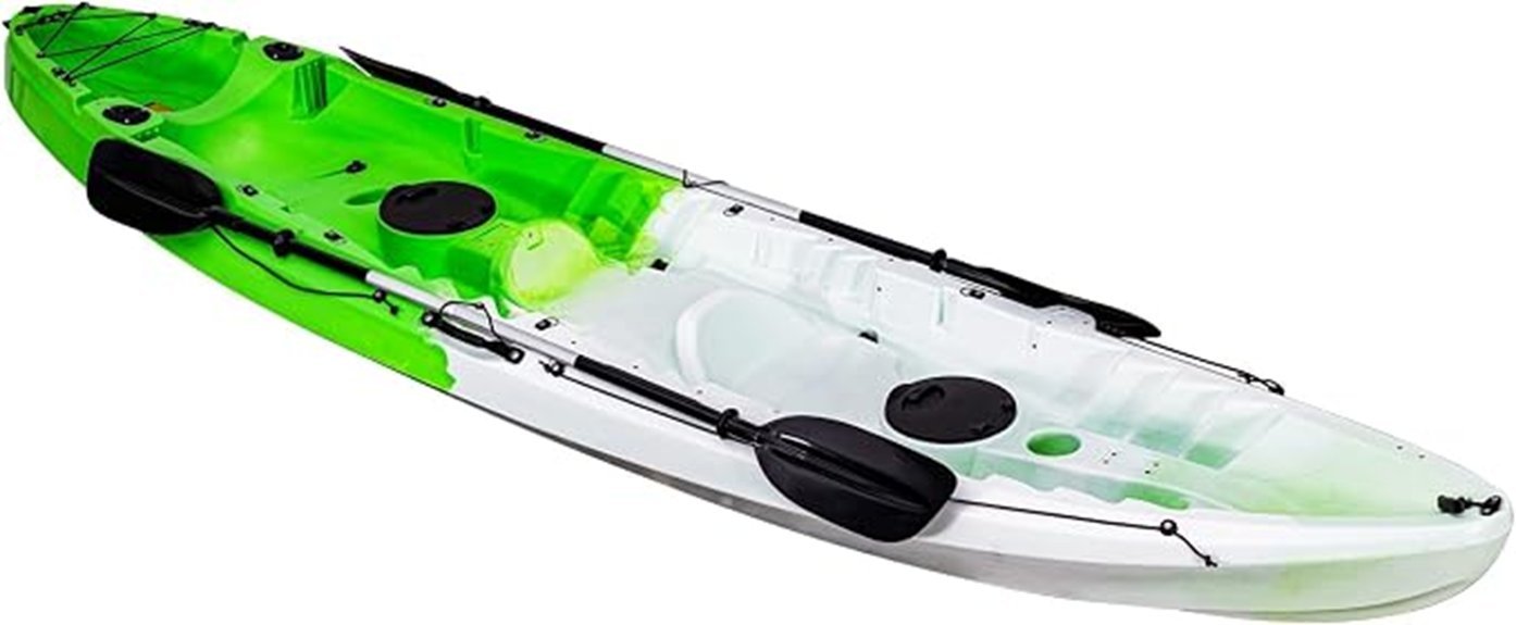 green fishing kayak 12 4ft